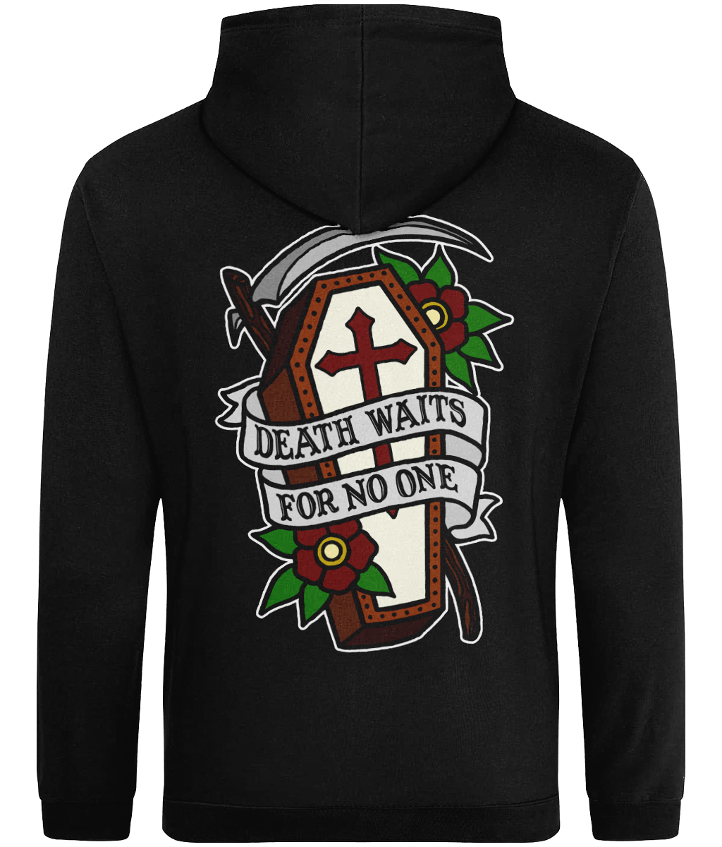 Death Waits Hoodie - HUSH Clothing UK