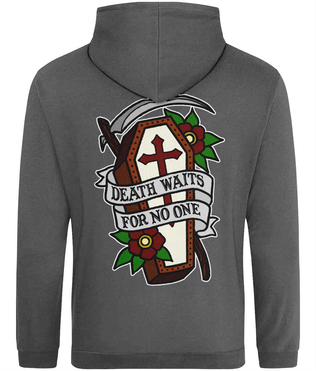 Death Waits Hoodie - HUSH Clothing UK