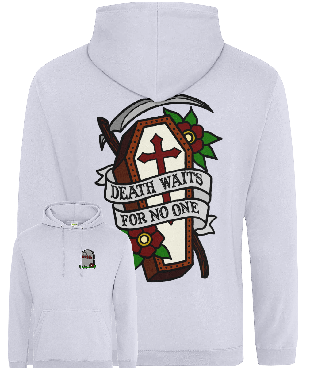 Death Waits Hoodie - HUSH Clothing UK