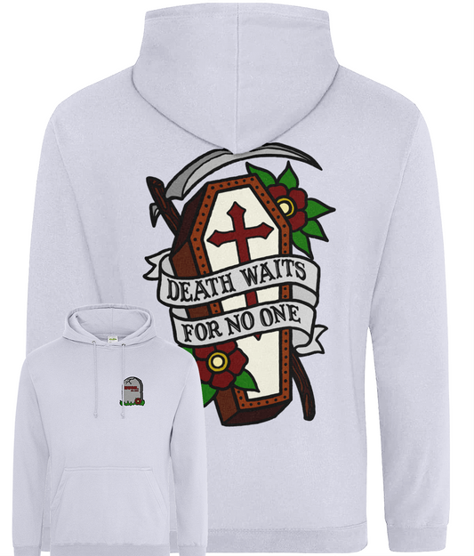 Death Waits Hoodie - HUSH Clothing UK
