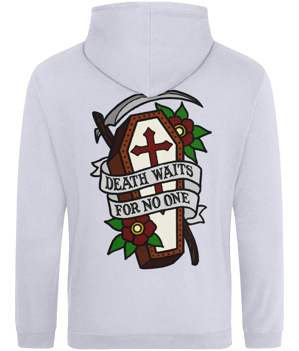 Death Waits Hoodie - HUSH Clothing UK
