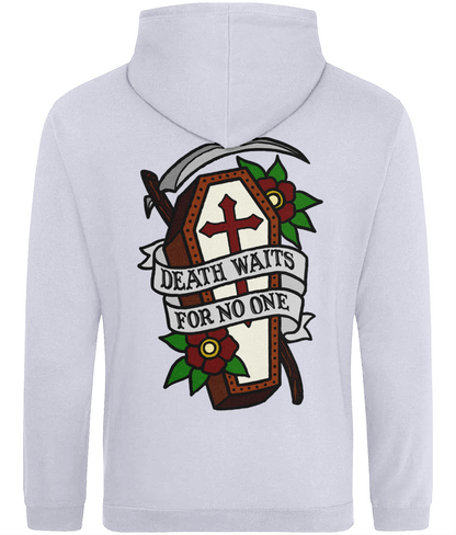 Death Waits Hoodie - HUSH Clothing UK